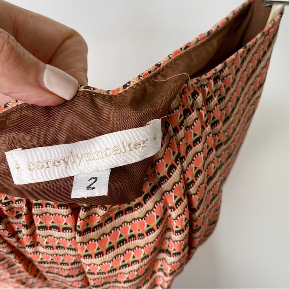 Corey Lynn Calter Anthropologie Strapless Corset Dress Fit and Flare Size 2 - Picture 4 of 7